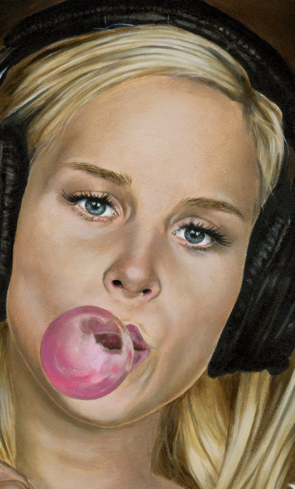 Pink bubble gum
