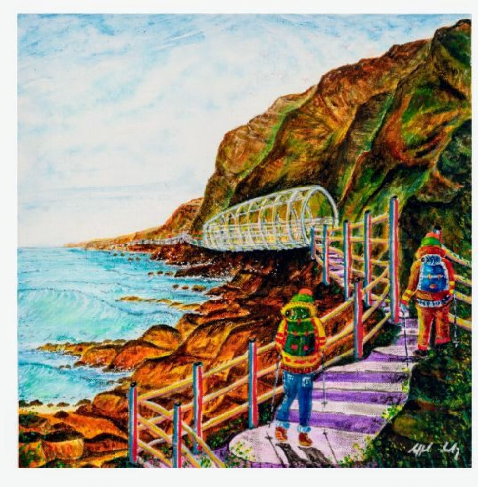 The Gobbins Costal Path Island Magee Co Antrim NI 