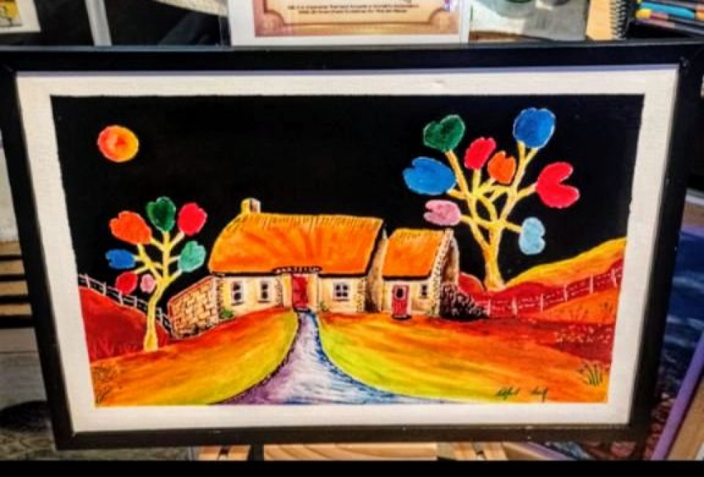 Donegal Cottage by Night