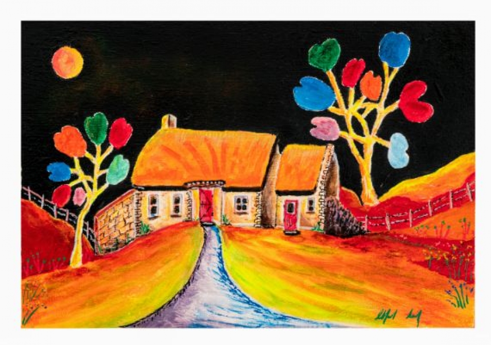 Donegal Cottage by Night