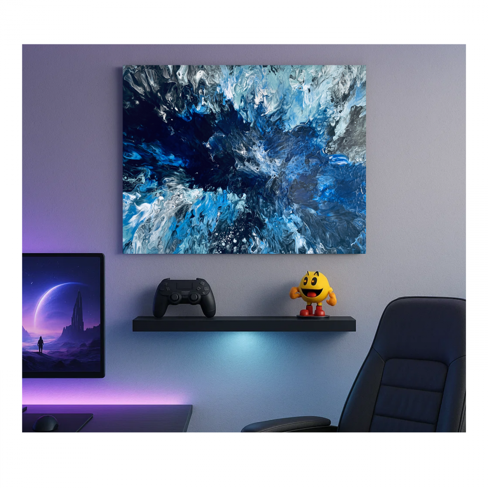 Celestial Surge – Deep Sea & Sky Abstract