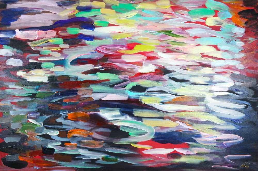 XL Abstract Colourful Lickable Water 5137