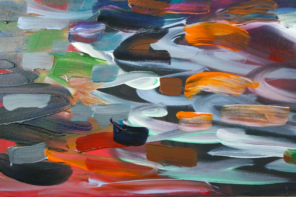 XL Abstract Colourful Lickable Water 5137
