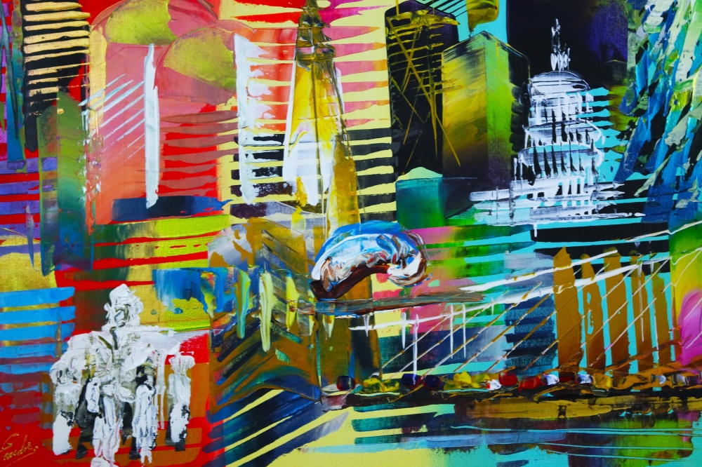 XL City of New York Skyline Abstraction 5144