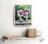Pansies in a glass vase - floral art