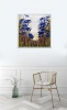Blue Jewel Flowers Framed