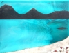 Fused glass 'Paps of Jura' Picture.