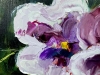 Pansies in a glass vase - floral art