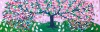 Quirky Colourful Tree in a Pink Sky 