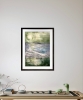 Set of 2 Original Watercolor Paintings | Pink & Green Sunset Landscapes 