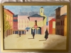 Silhouettes in the old town square