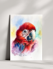 Crimson Majesty | Original Watercolor Painting | Scarlet Macaw | A3 Size