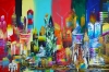 XL City of New York Skyline Abstraction 5144
