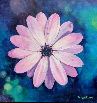 Flower with Rain Drops