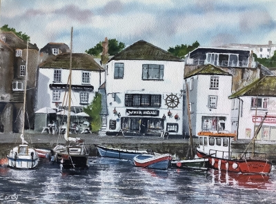 The inner harbour at Mevagissey, Cornwall.