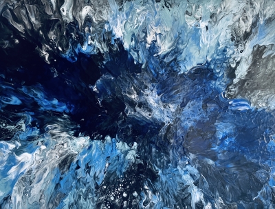 Celestial Surge – Deep Sea & Sky Abstract