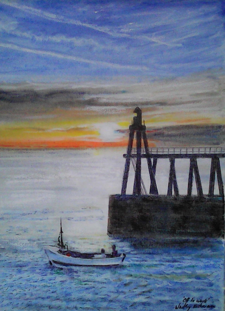 Whitby fisherman off to work