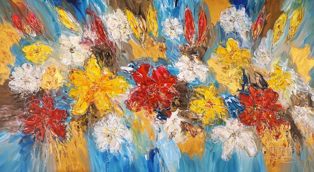 Happy Flowers Gold L 1