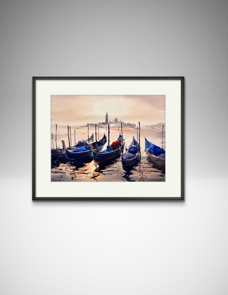 Sun-Kissed Boats of Venice