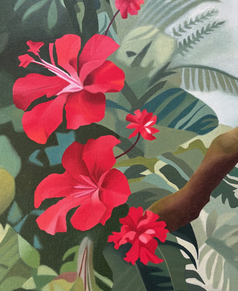 Tropical Bird With Red