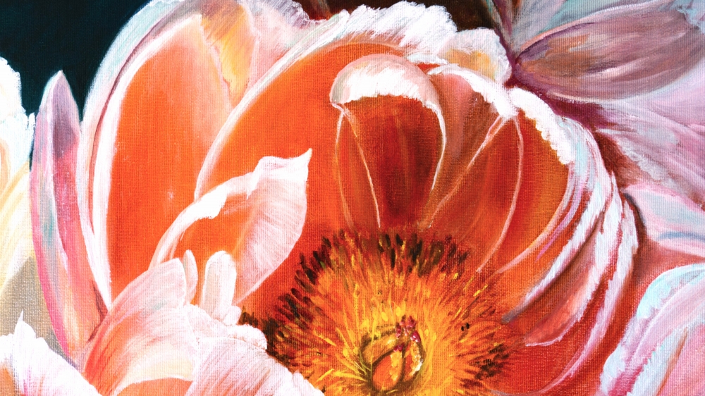 Radiance in Bloom - Macro Coral Peonies