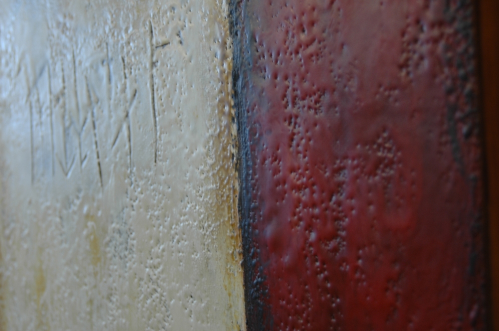 \"Runes\". Encaustic.