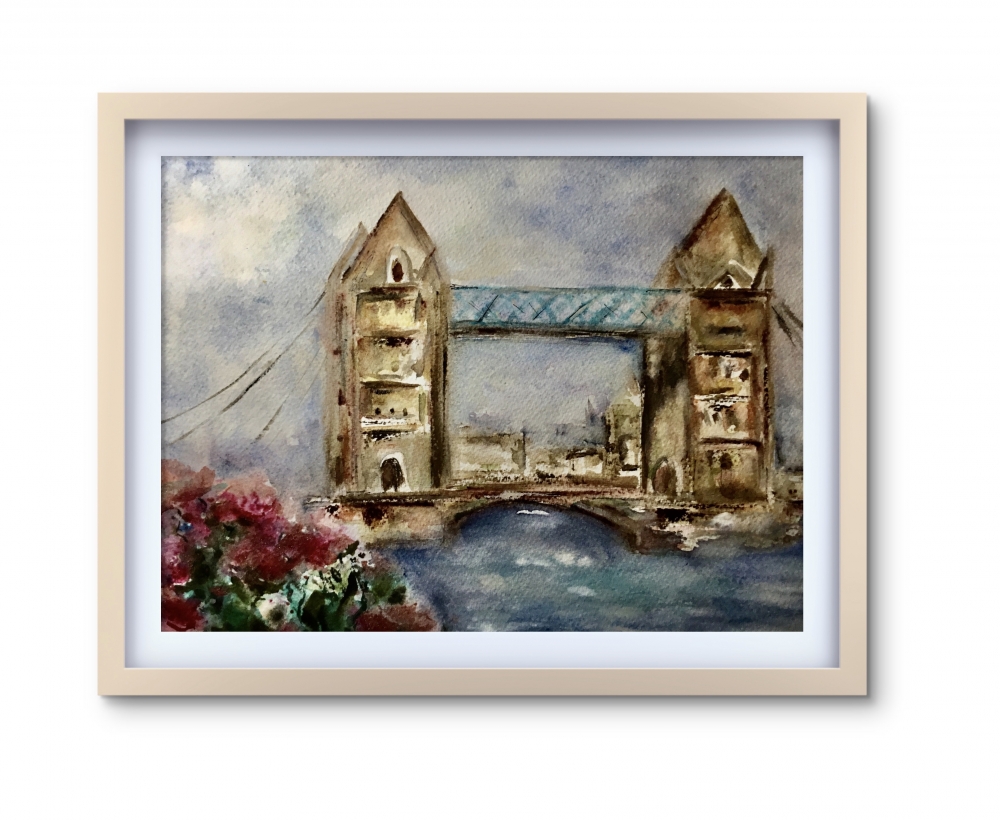 Original Watercolor Painting – Tower Bridge London 
