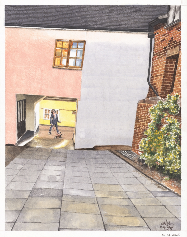 A COURTYARD OUTSIDE A LIBRARY IN BURY St EDMUNDS 2025