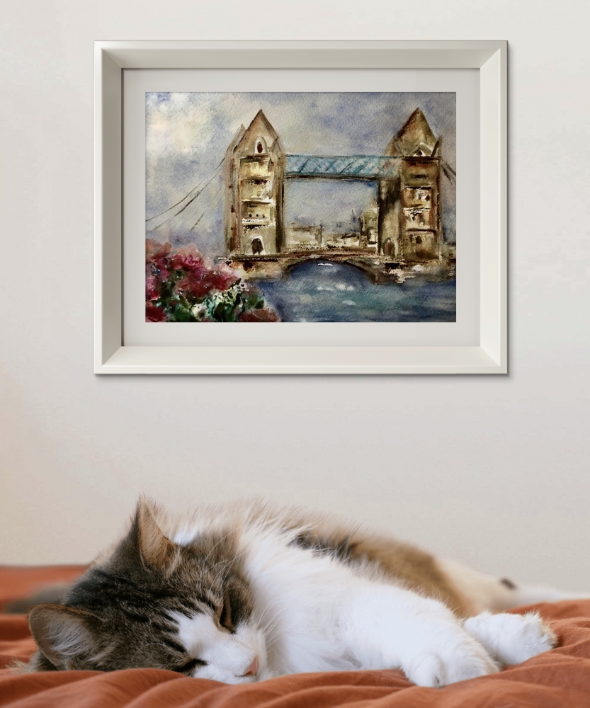 Original Watercolor Painting – Tower Bridge London 
