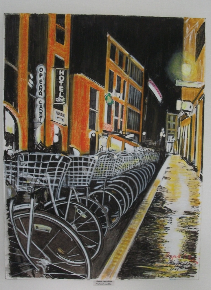 Bicycles in the rain