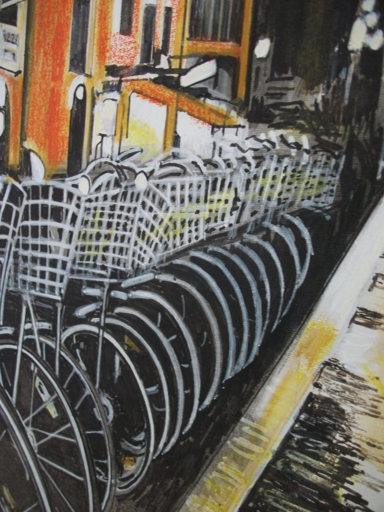 Bicycles in the rain