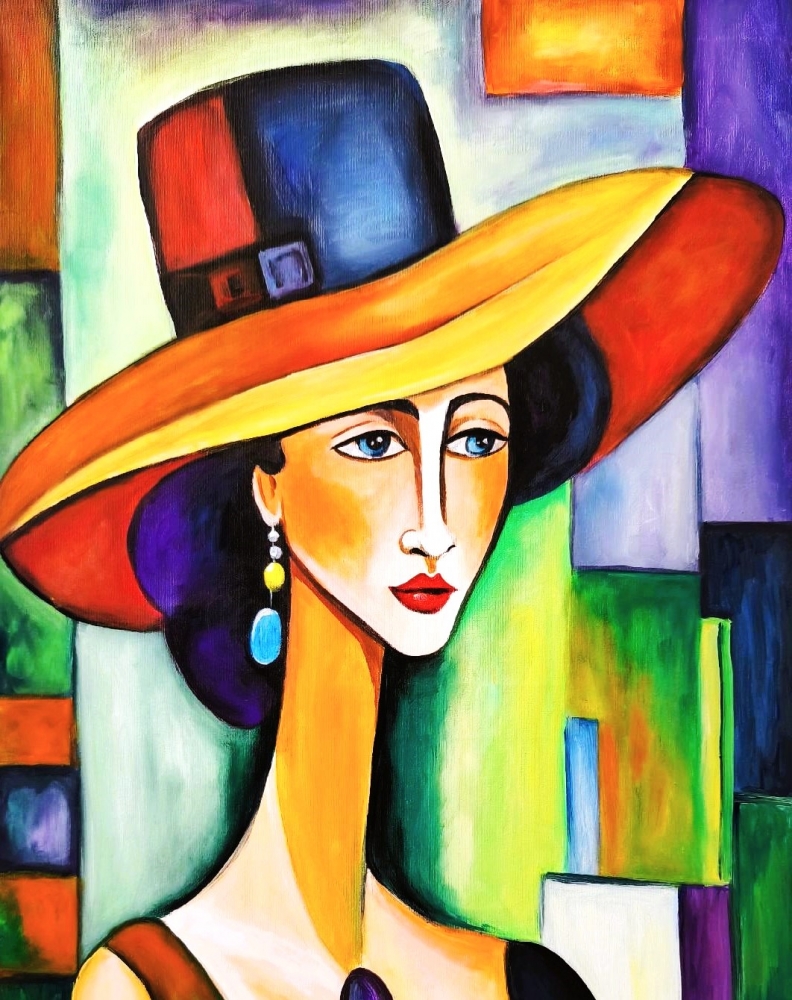 Delicate lady with emerald