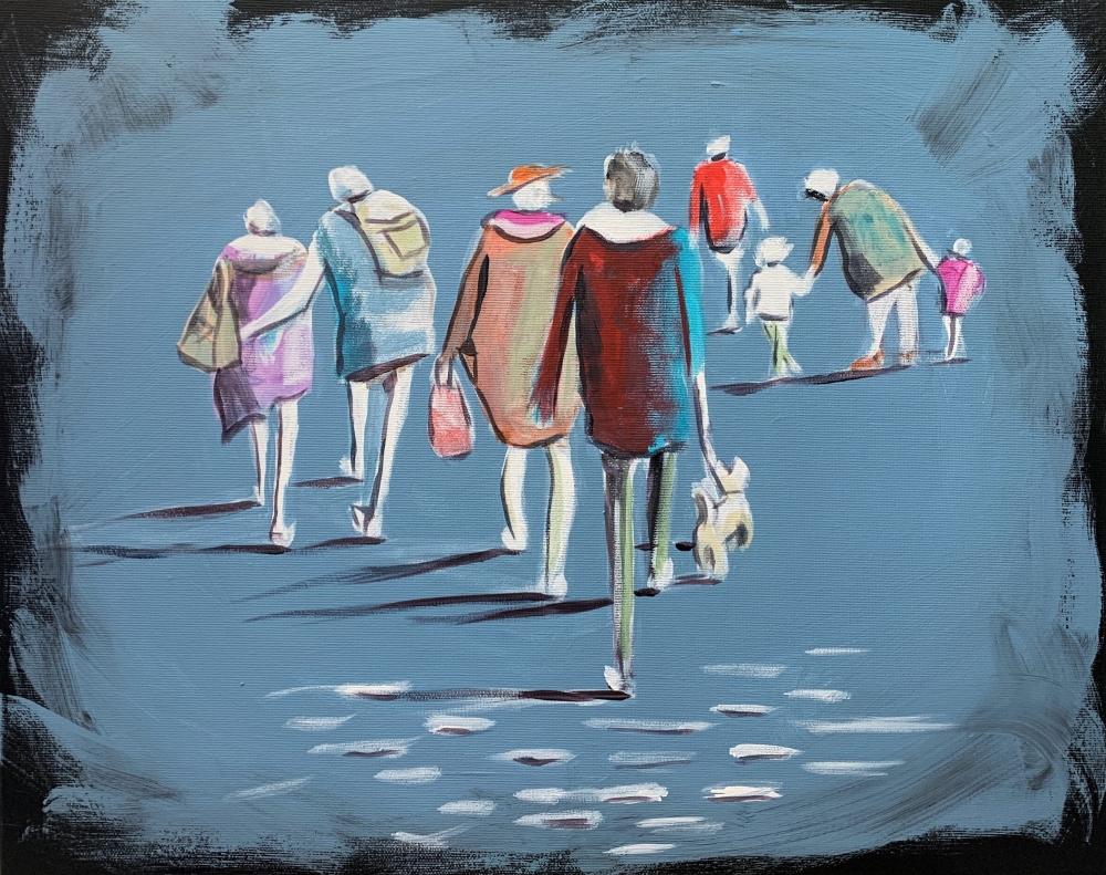 People in a city