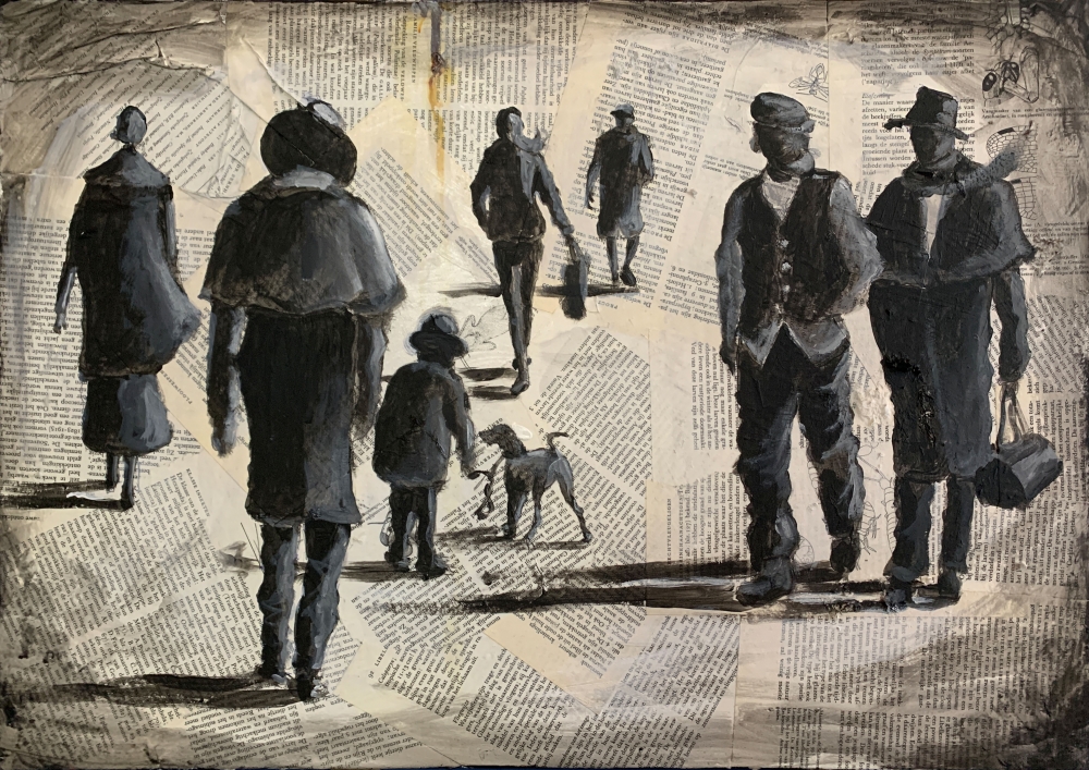 People in a city