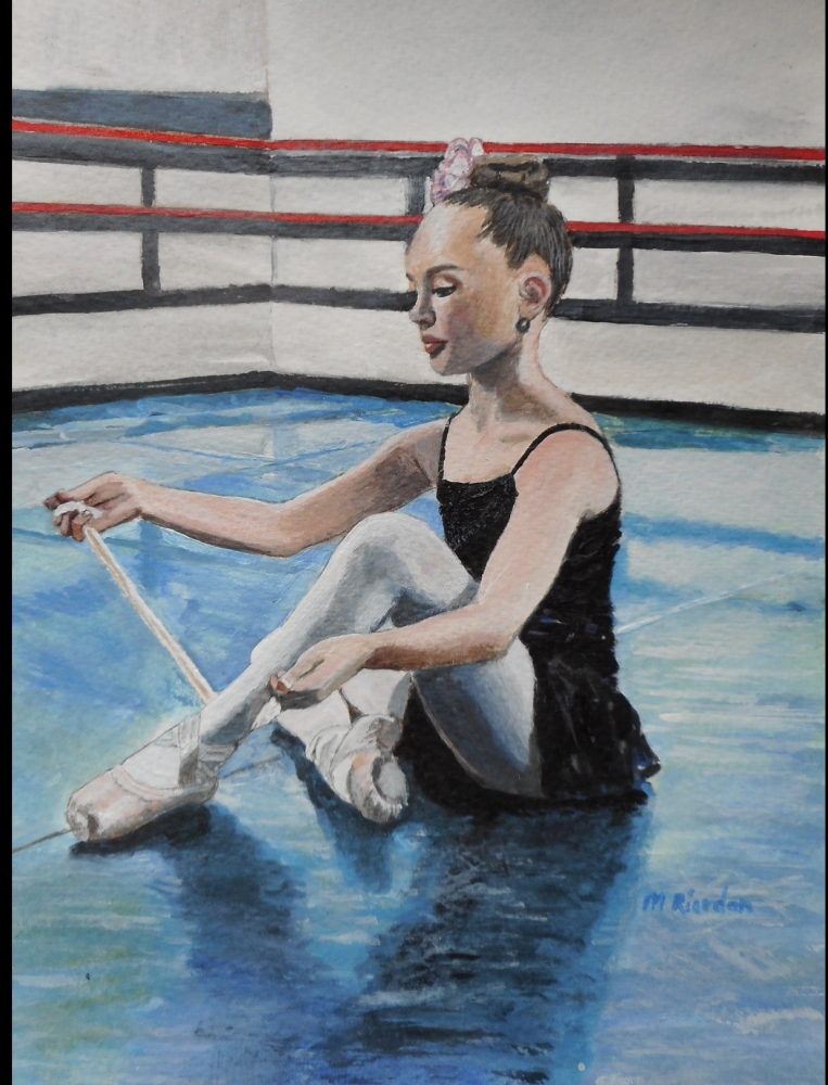 Girl at ballet class