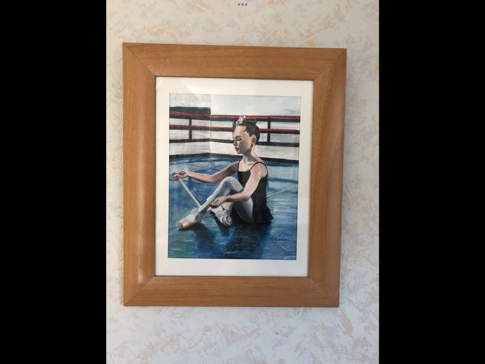 Girl at ballet class