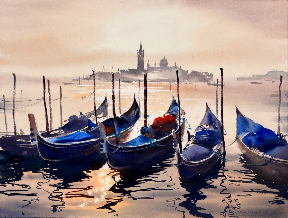 Sun-Kissed Boats of Venice