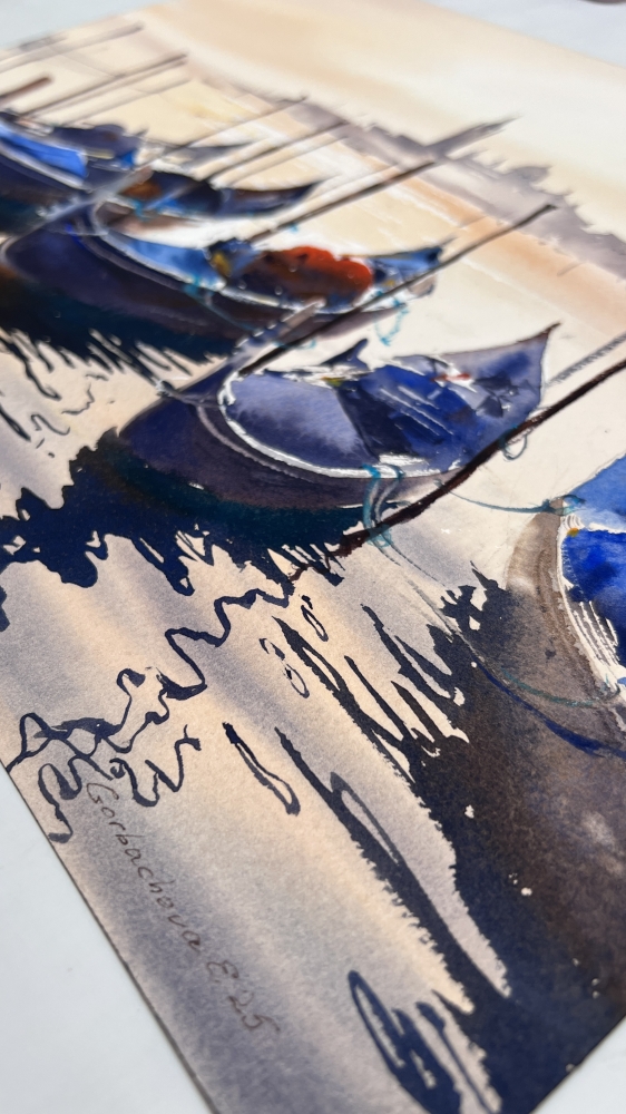 Sun-Kissed Boats of Venice