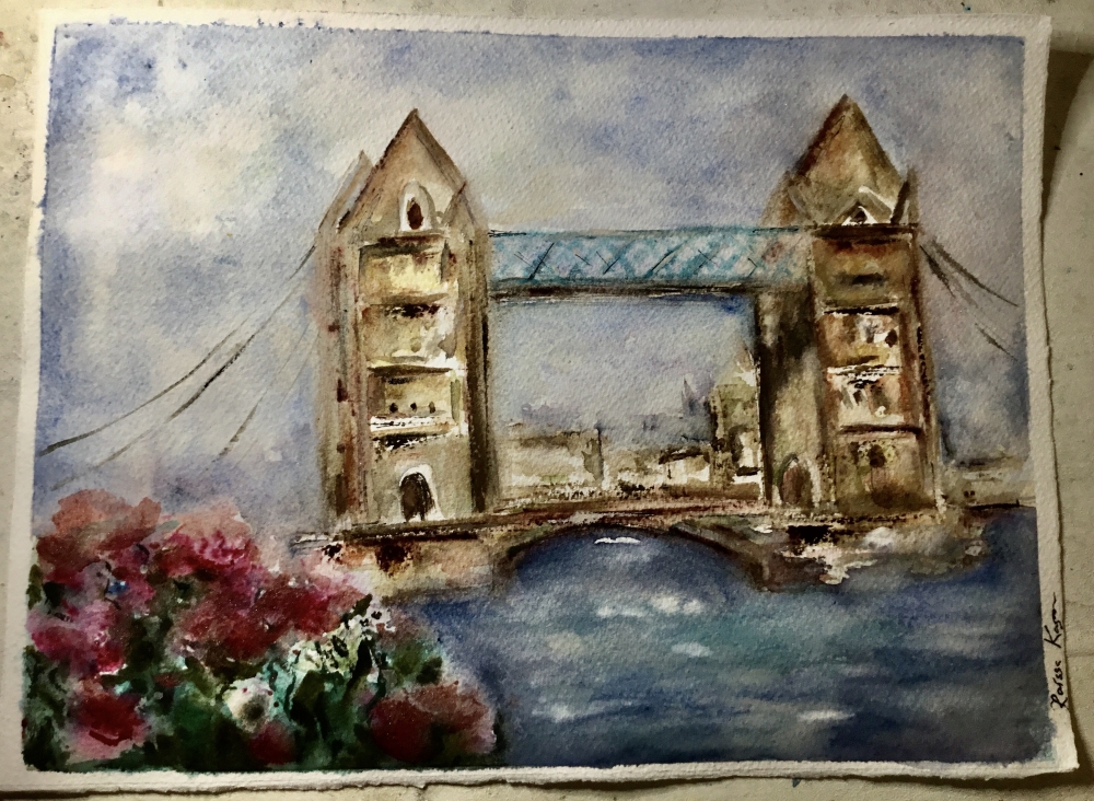 Original Watercolor Painting – Tower Bridge London 