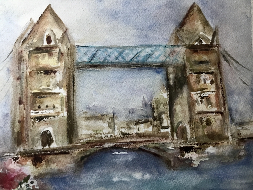 Original Watercolor Painting – Tower Bridge London 
