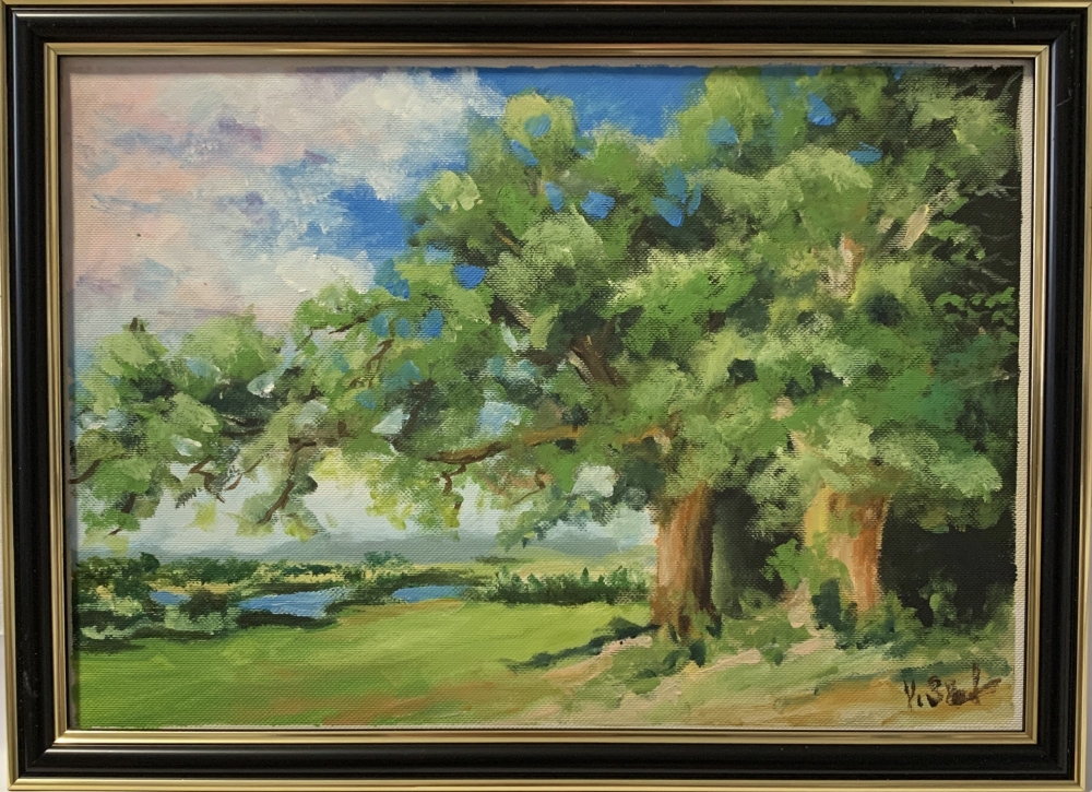 Landscape with a tree.