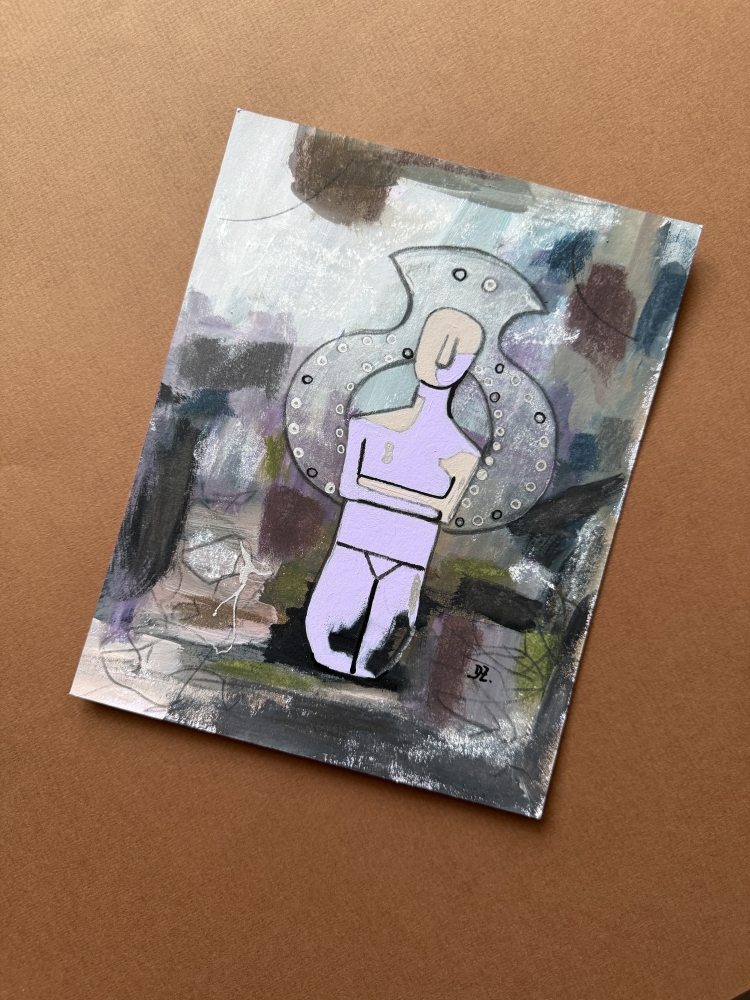 Echoes of Ancients - Purple Cycladic Idol - NIS 006