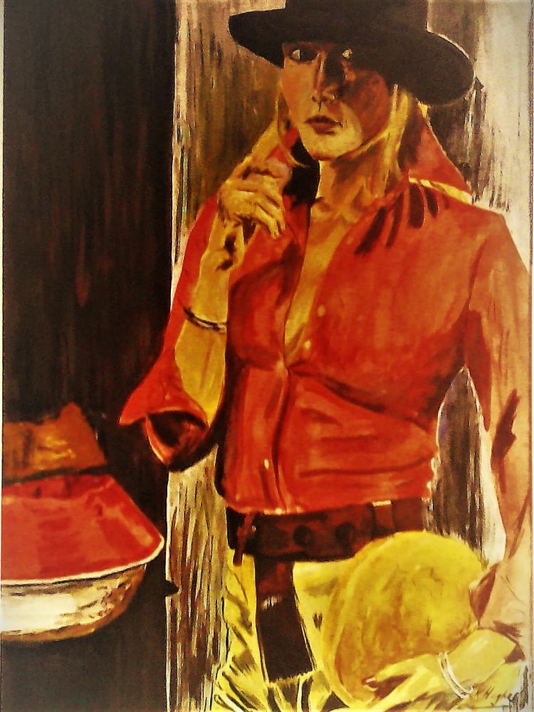 Girl in a black hat
