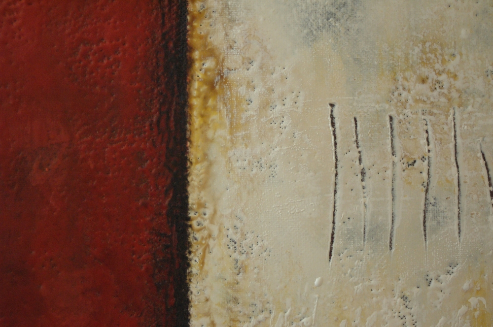 \"Runes\". Encaustic.