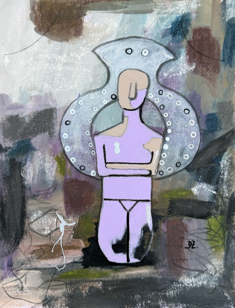 Echoes of Ancients - Purple Cycladic Idol - NIS 006