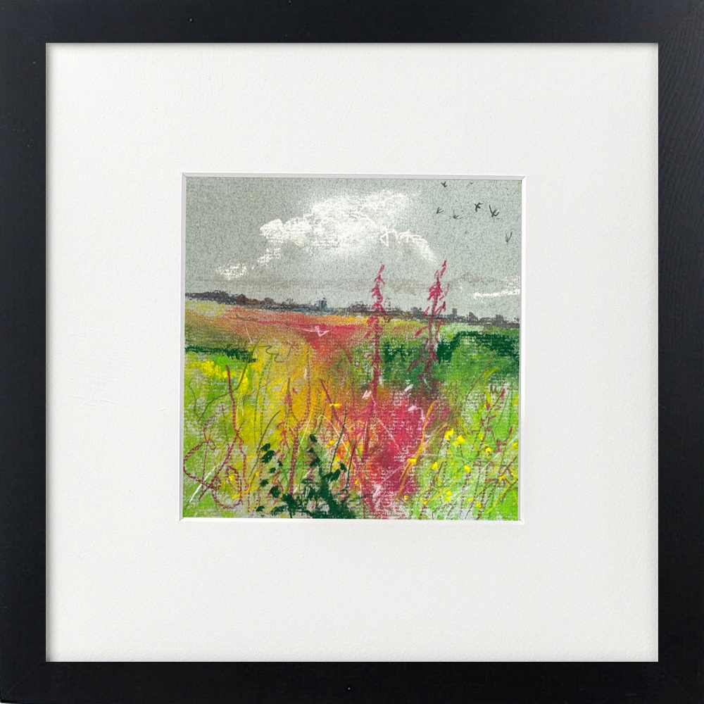 Rosebay Willowherb country lane swallows framed
