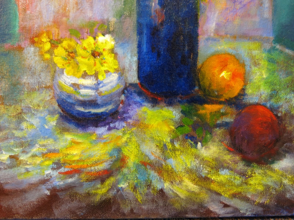 Sunflowers and fruit