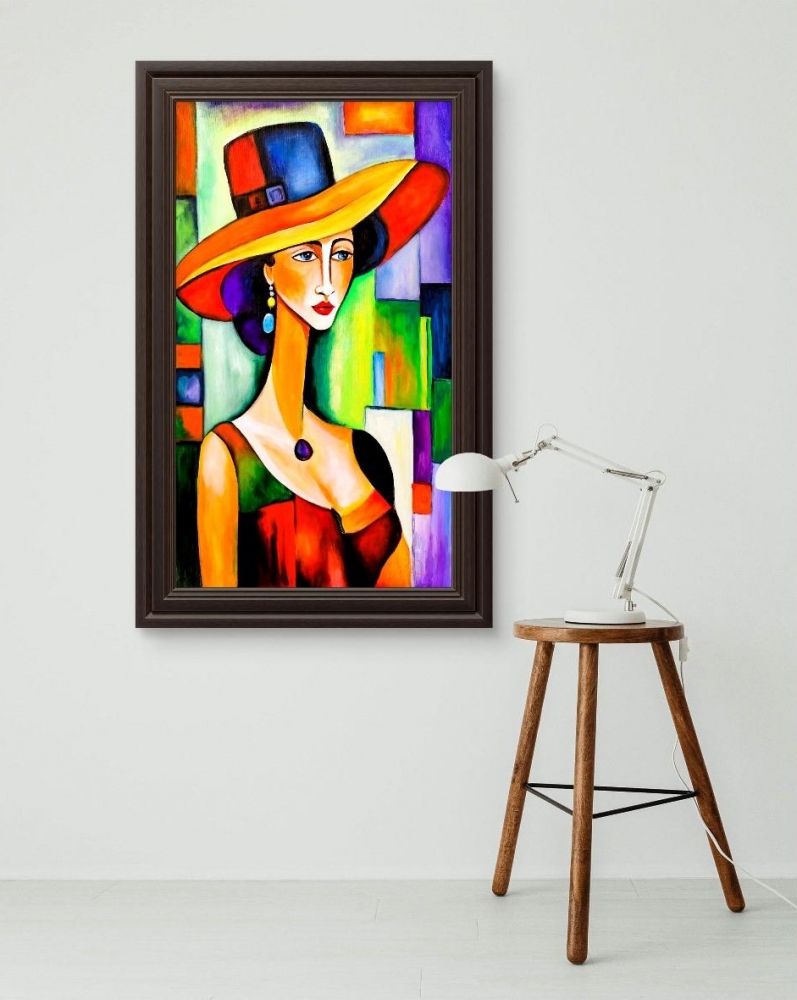 Delicate lady with emerald
