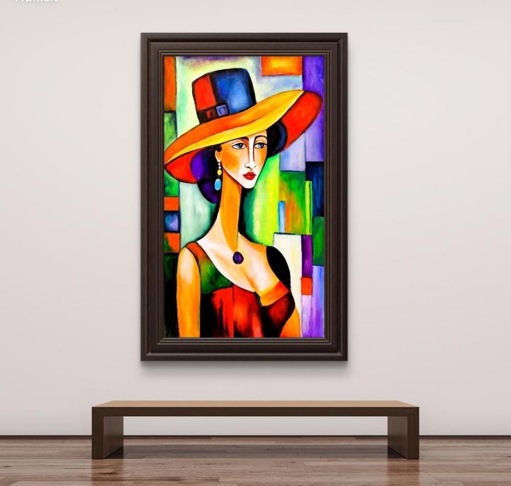 Delicate lady with emerald