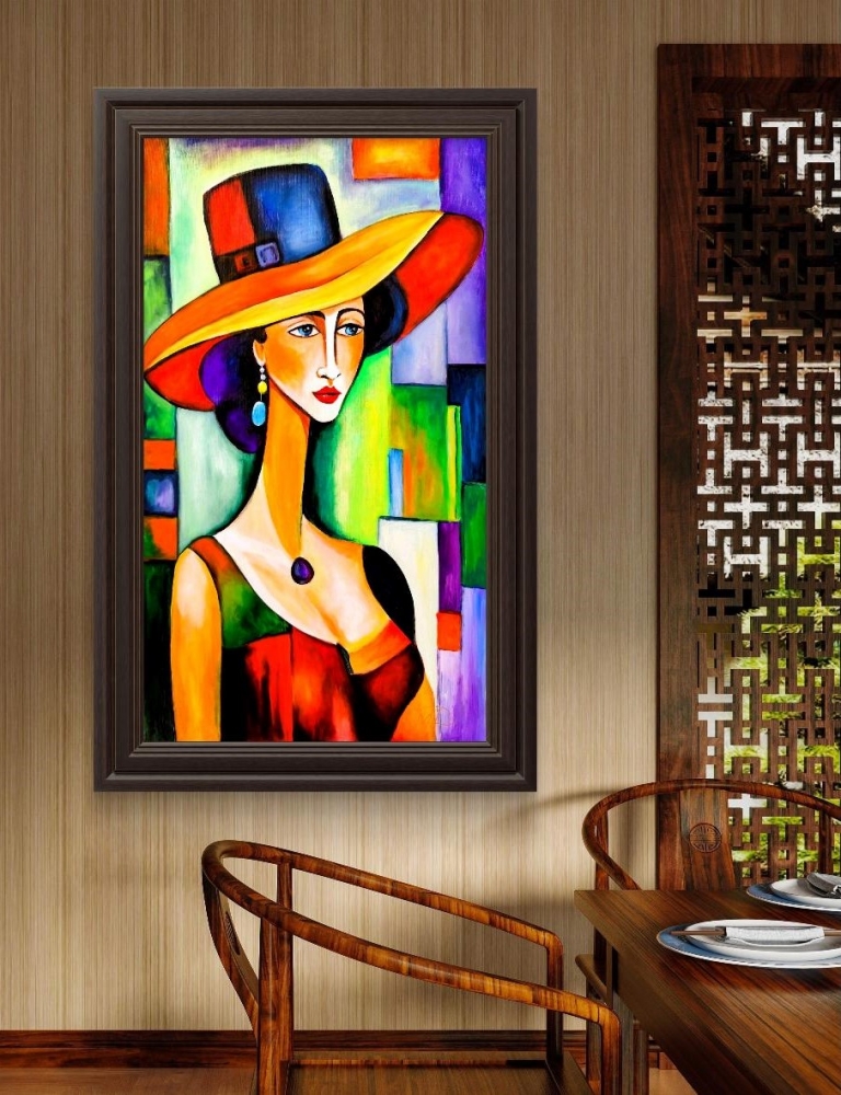 Delicate lady with emerald